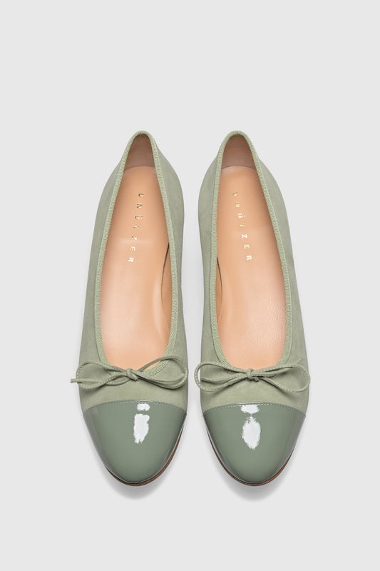 Ballerina 963 Camoscio Vernice Sage