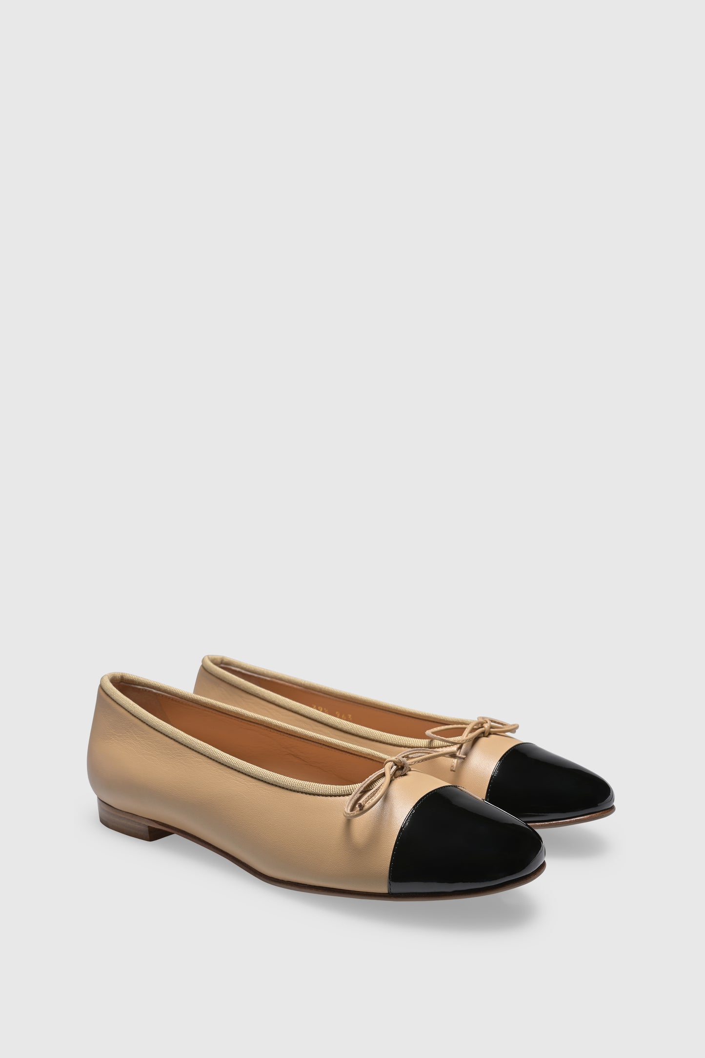 Ballerina 963 Nappa Beige Vernice Black