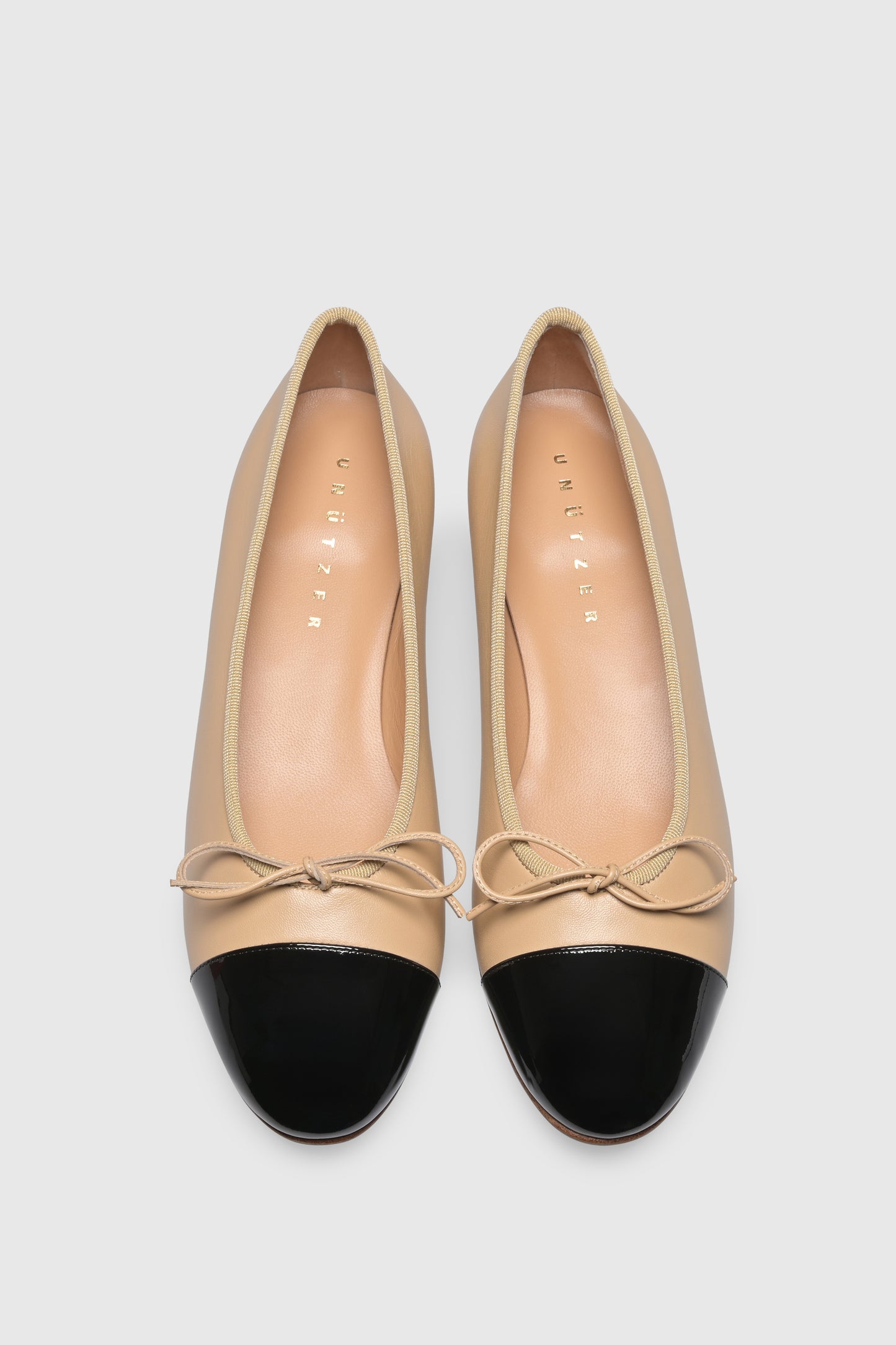 Ballerina 963 Nappa Beige Vernice Black