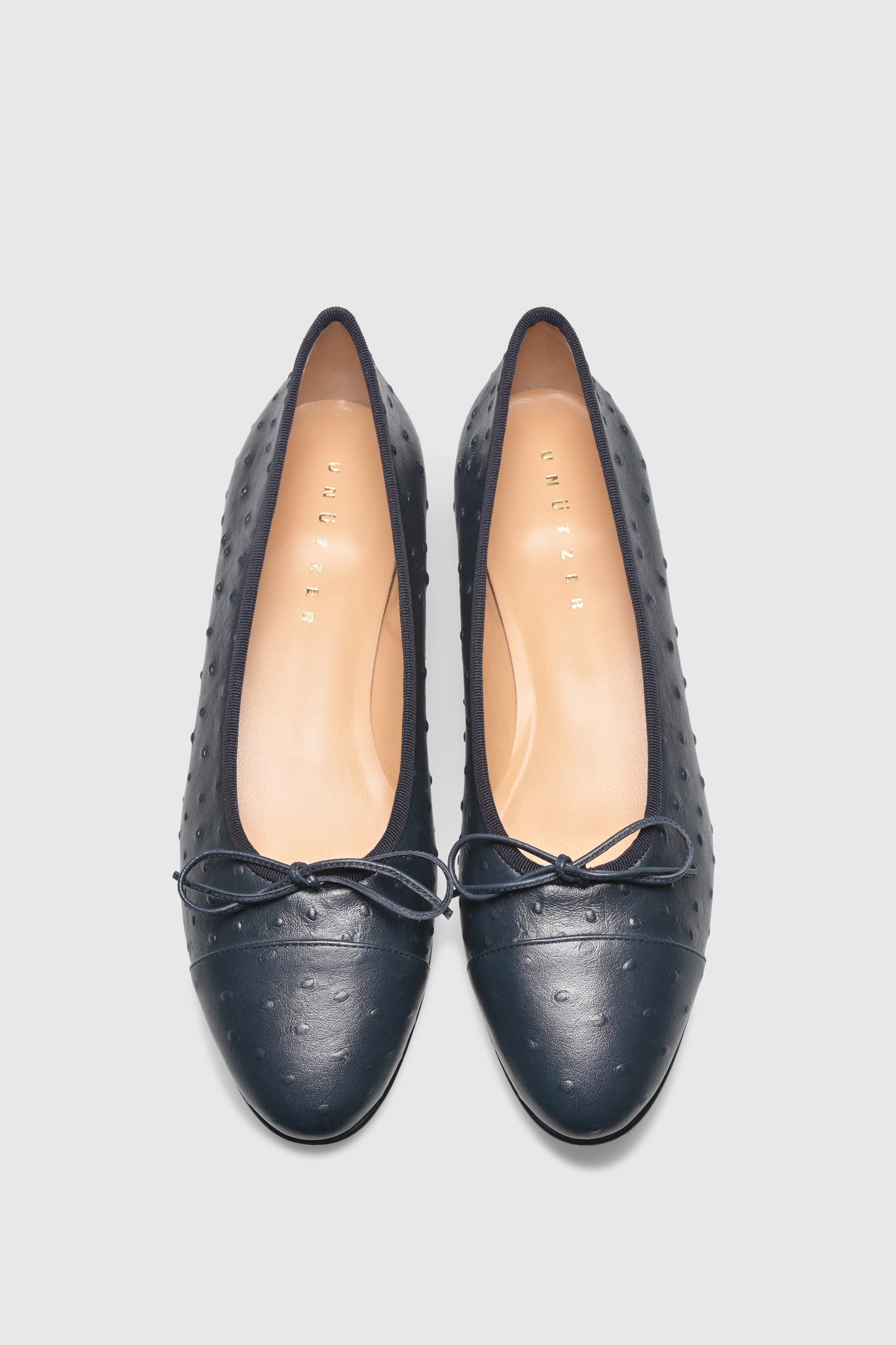 Ballerina 963 Struzzo Stampato Navy