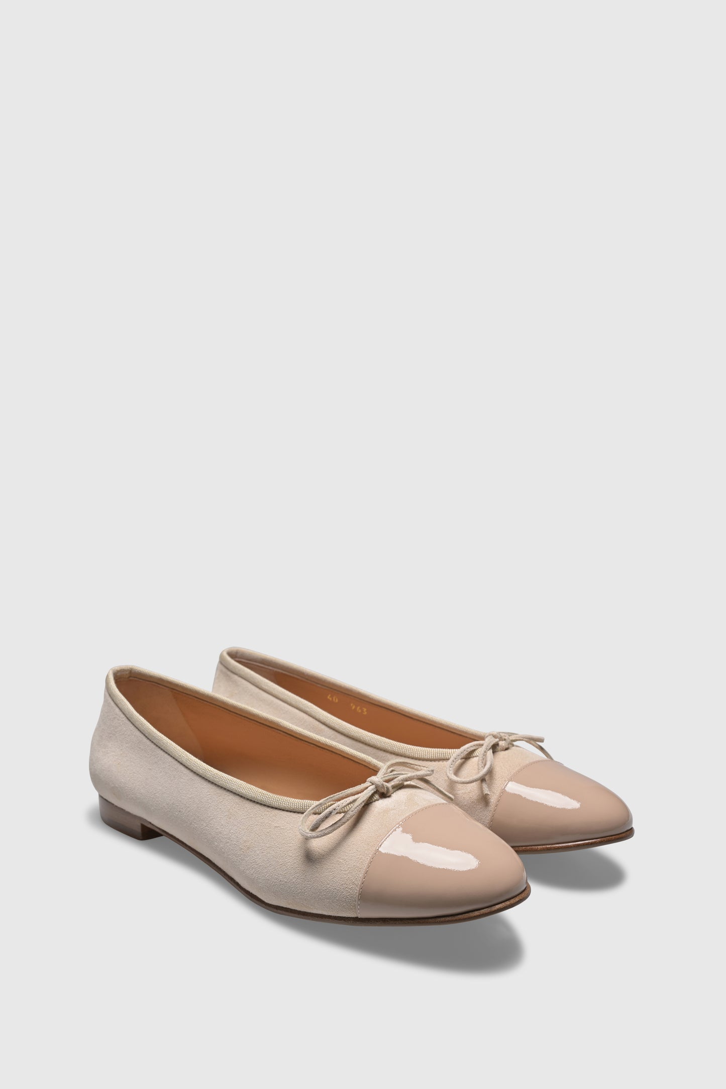 Ballerina 963 Camoscio Vernice Latte