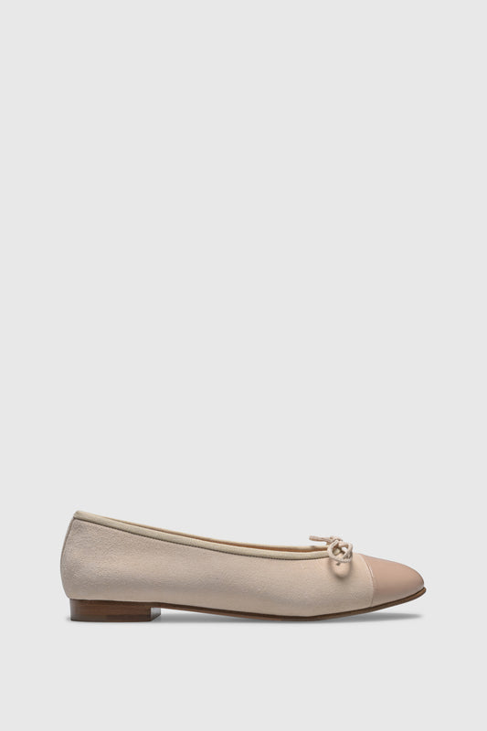 Ballerina 963 Camoscio Vernice Latte