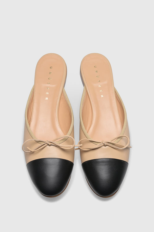 Ballerina Mule 9405 Nappa Beige Black