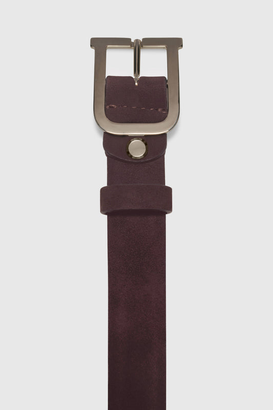 Bold Signature Belt Camoscio Plum