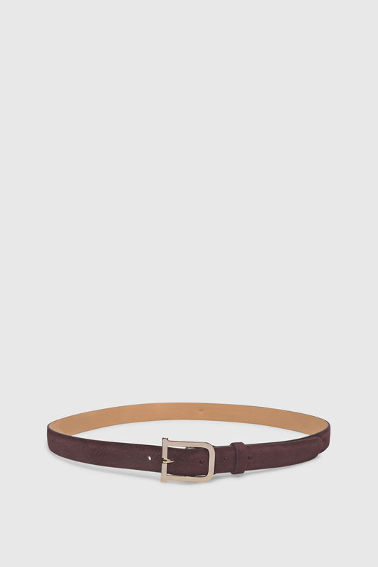 Bold Signature Belt Camoscio Plum