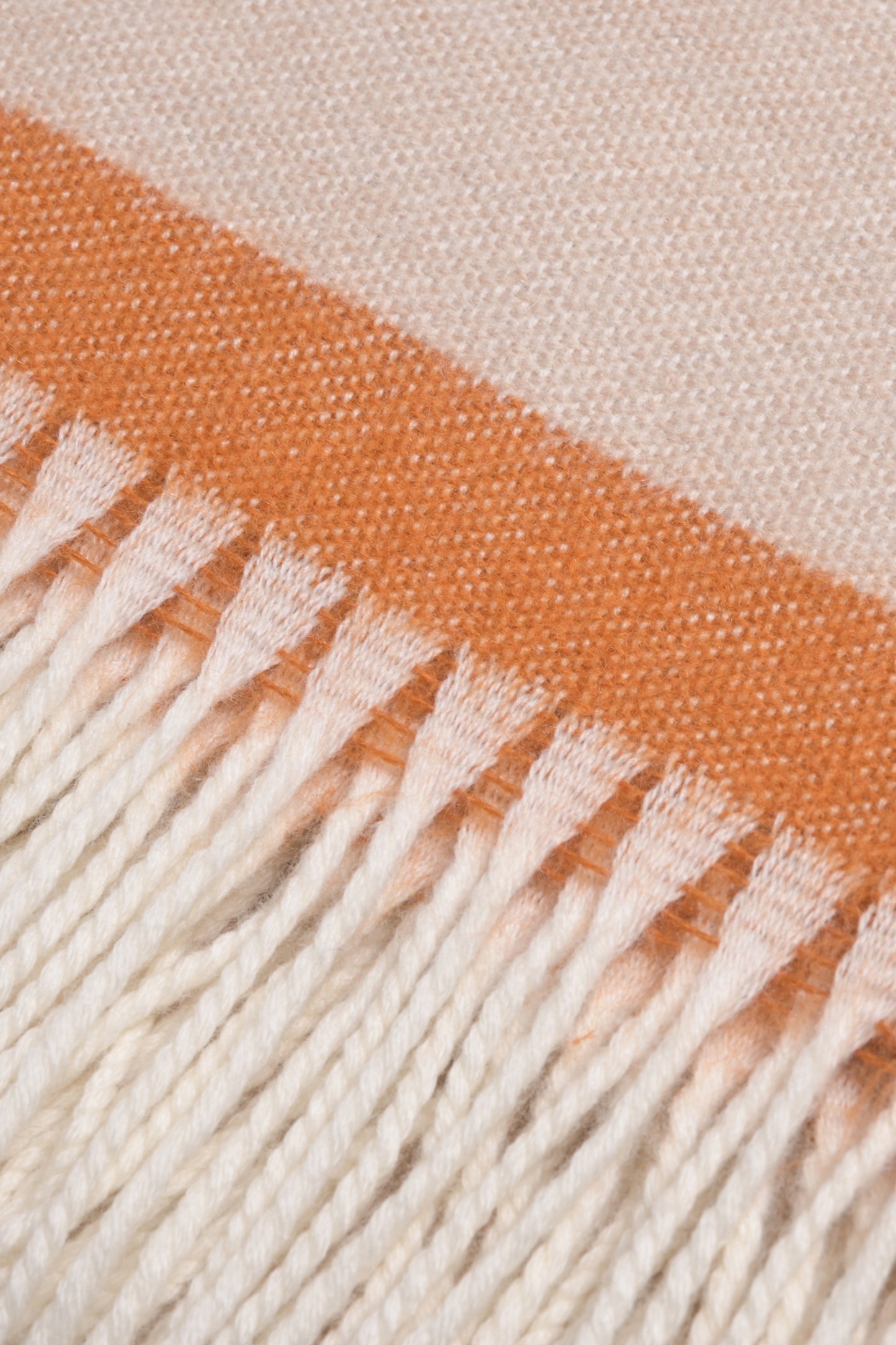 Plaid Merino Wool Double Creme