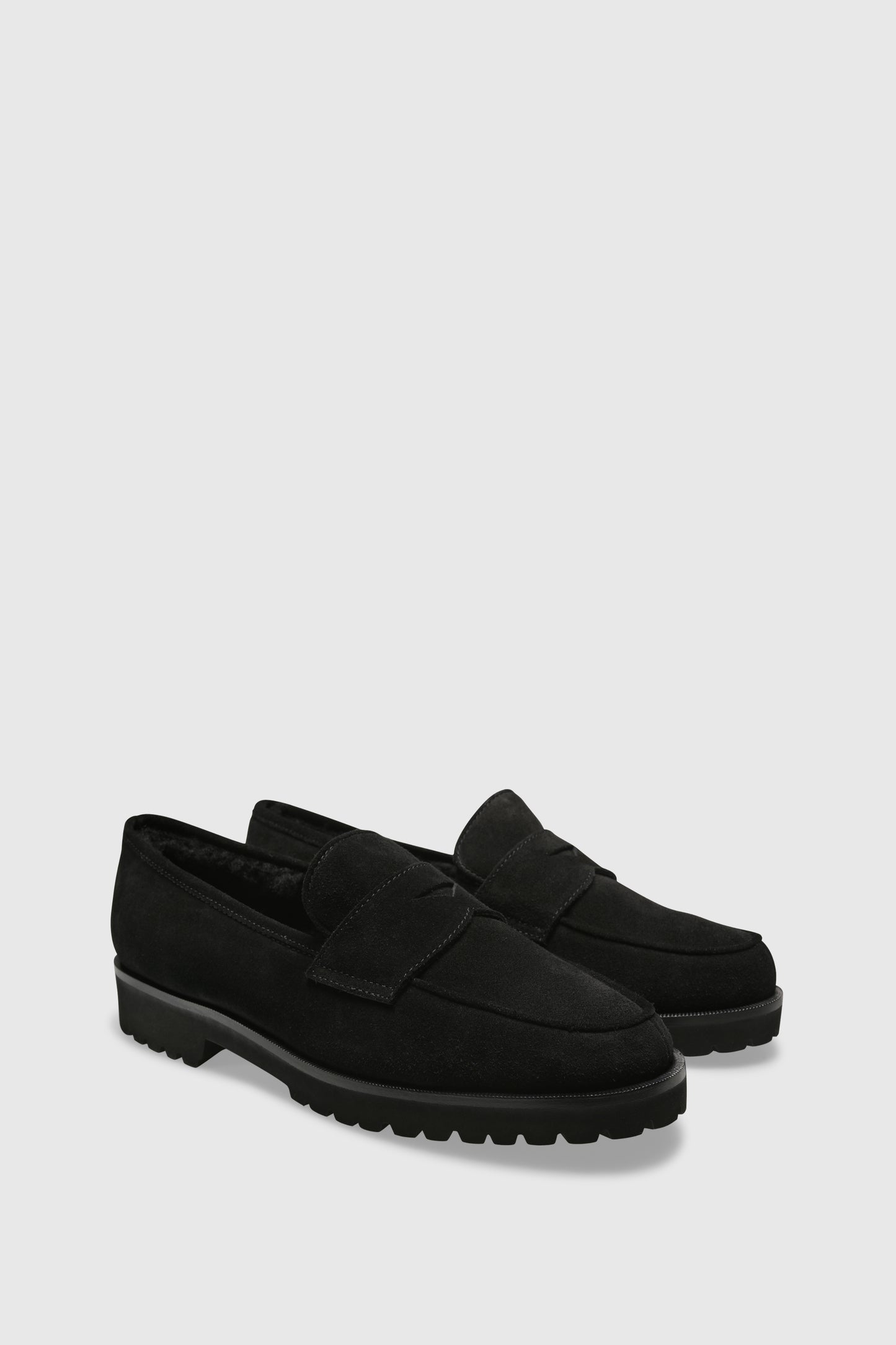Loafer 1471 Velour Black Shearling Black