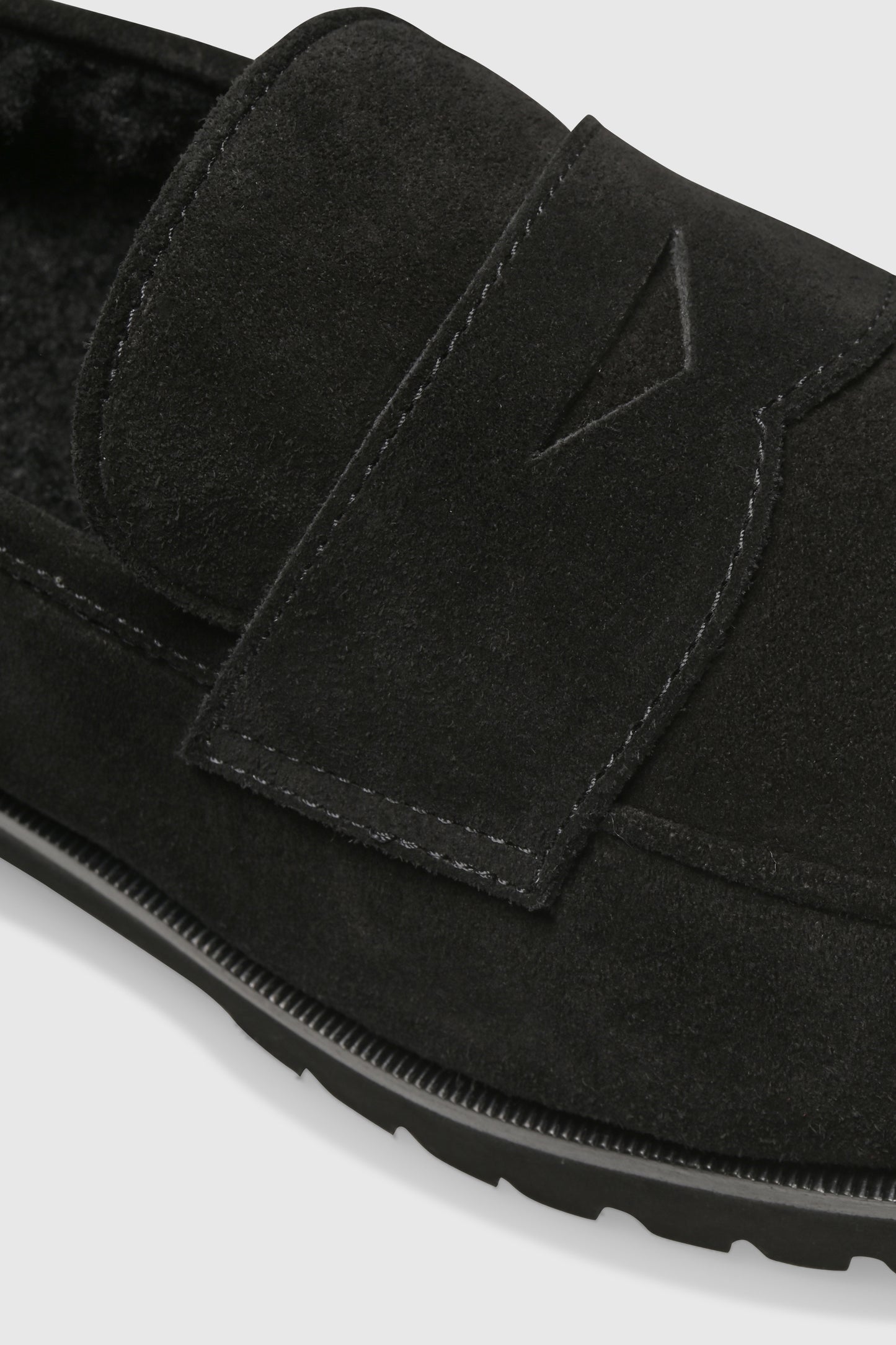 Loafer 1471 Velour Black Shearling Black