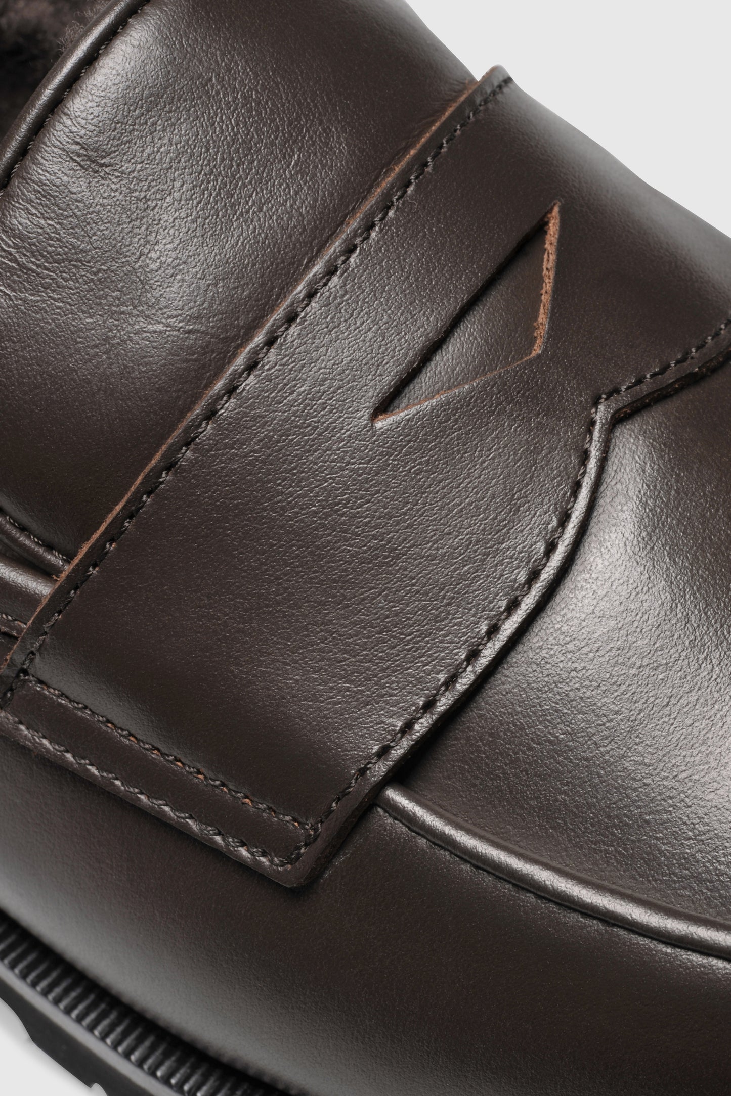 Loafer 1471 Vitello Chocolate Shearling Chocolate