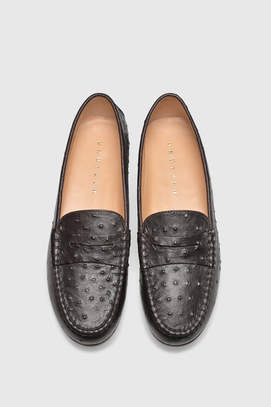 Loafer 1490 Struzzo Stampato Chocolate