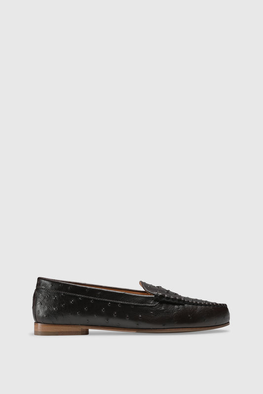 Loafer 1490 Struzzo Stampato Chocolate