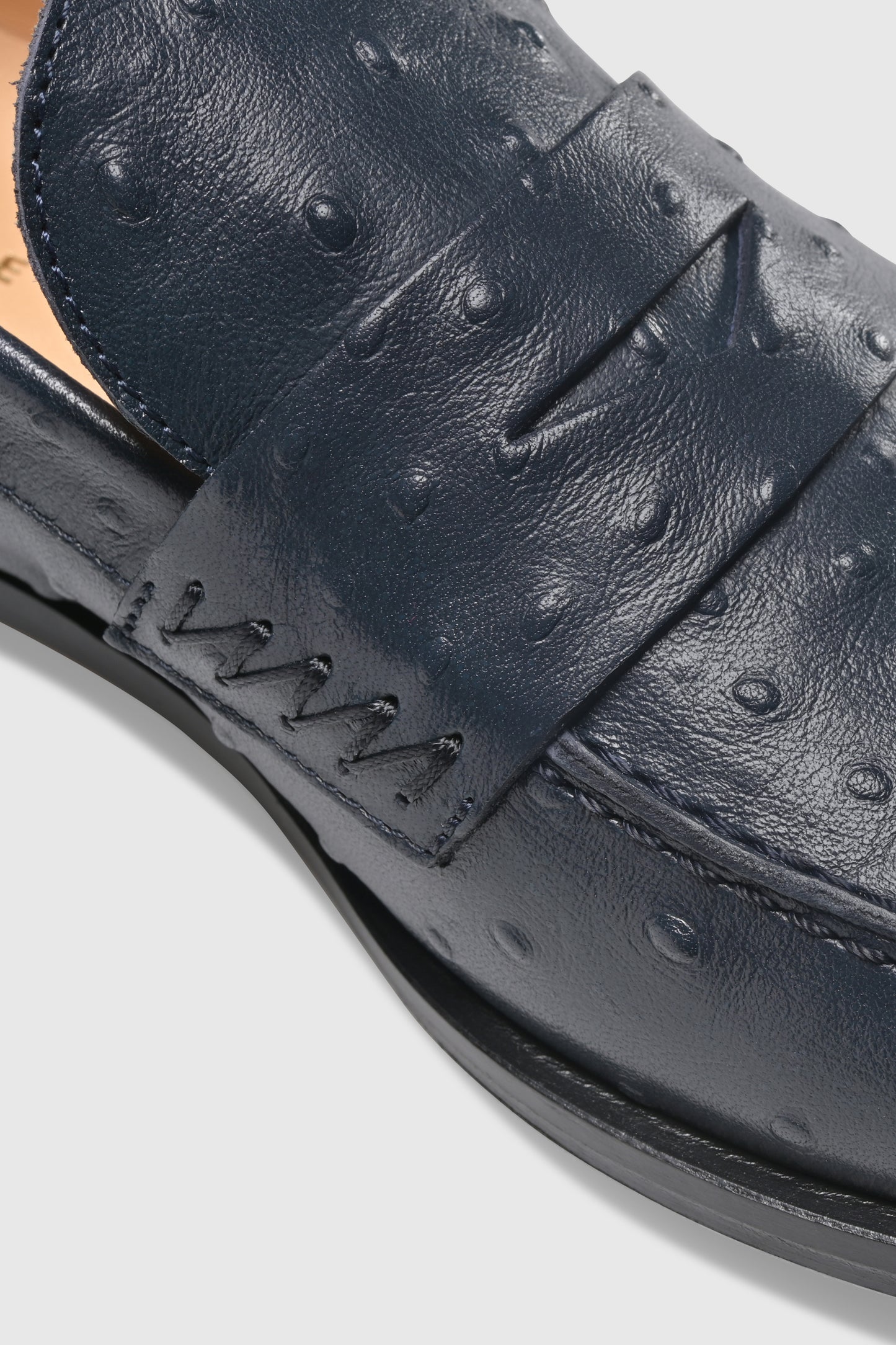 Loafer 9250 Struzzo Stampato Navy