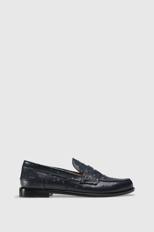 Loafer 9250 Struzzo Stampato Navy