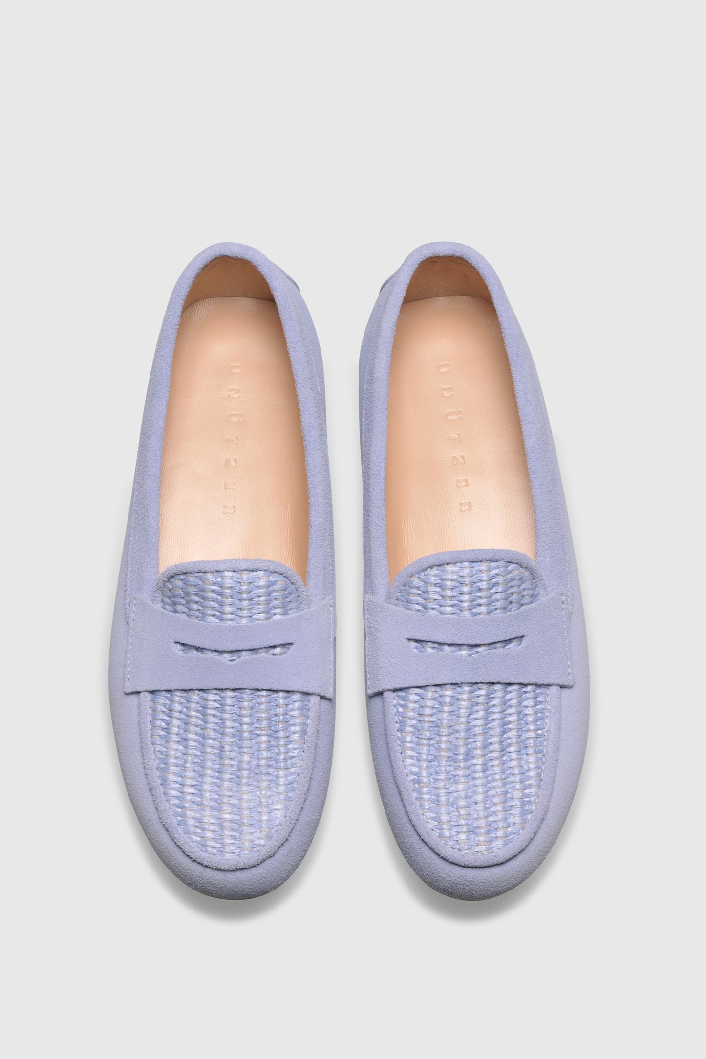 Loafer 9301 Velour Raffia Blue