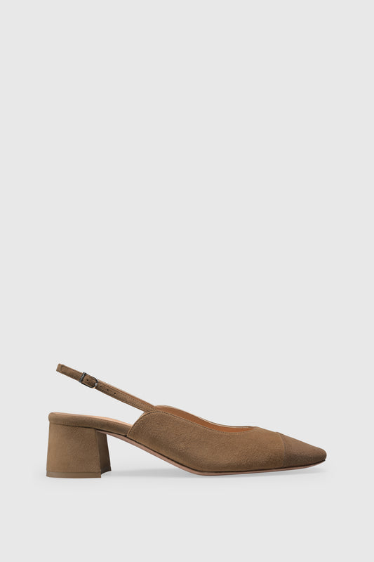 Slingback 9503 Camoscio Light Beige