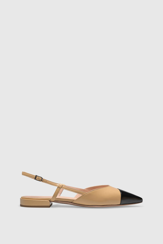 Slingback 8667 Nappa Beige Black