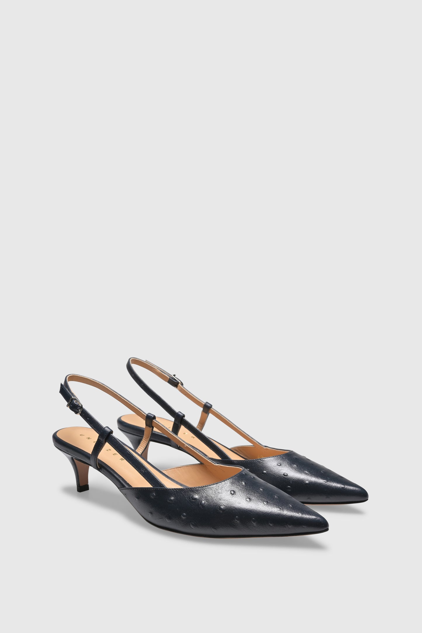 Slingback 9317 Struzzo Stampato Navy