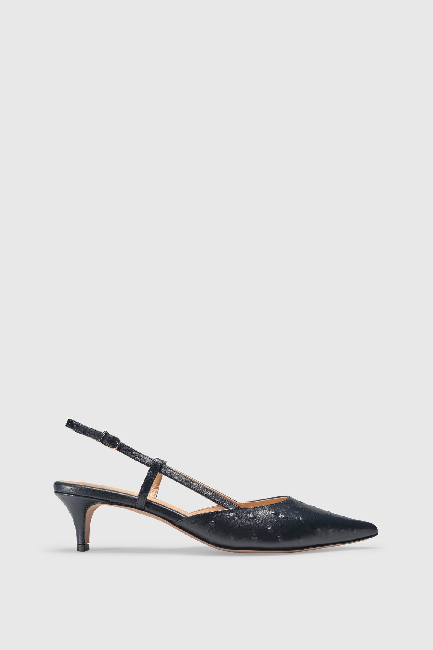 Slingback 9317 Struzzo Stampato Navy