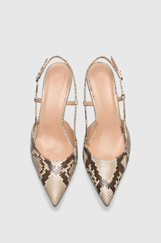 Slingback 9317 Pitone Roccia Lucido