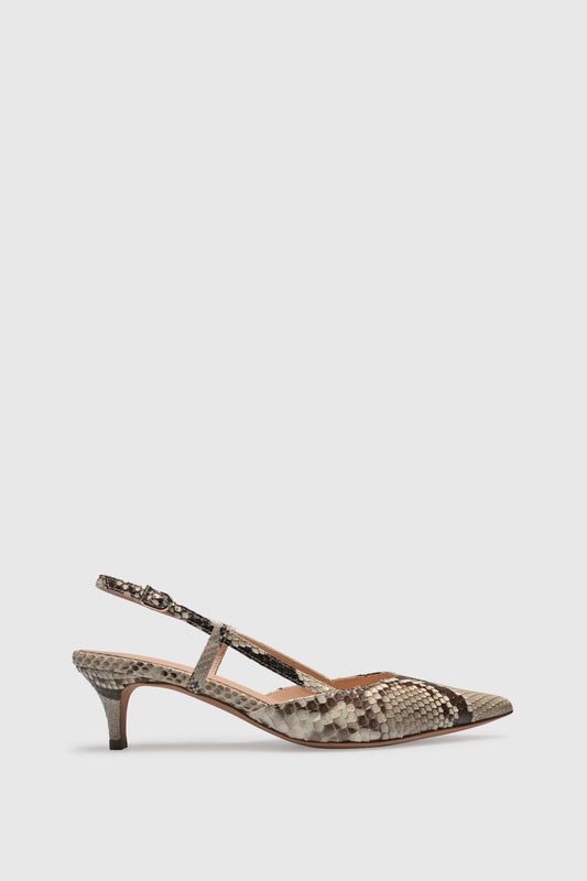 Slingback 9317 Pitone Roccia Lucido