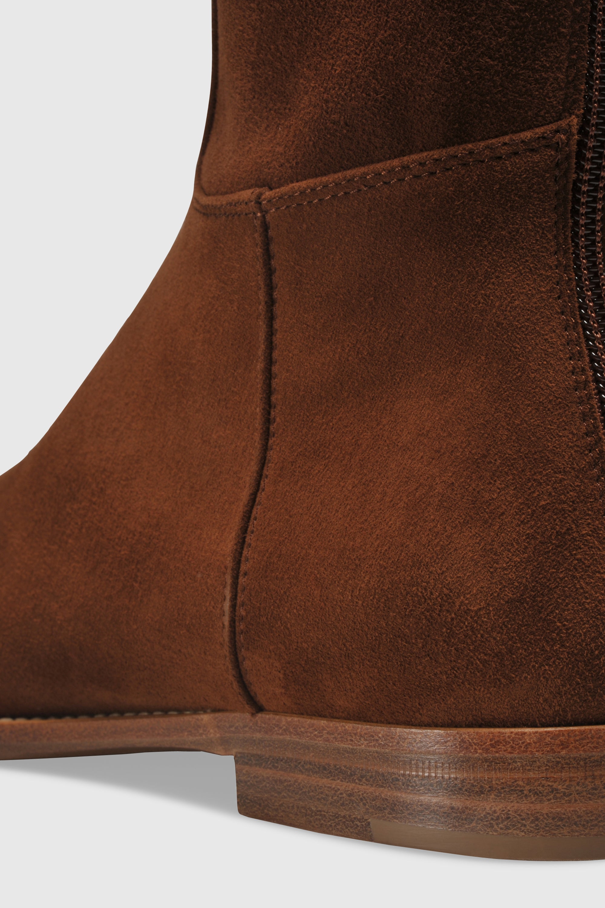 Suede Braune Stretch Stiefel Stiefel Braun Wildleder Halbstiefel