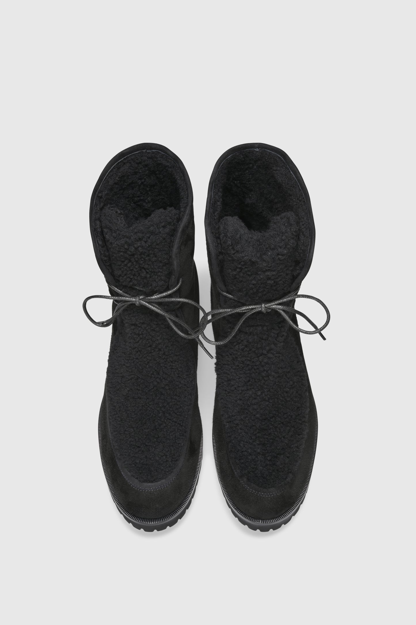 Ankle boots 9474 Velor Black Shearling Black