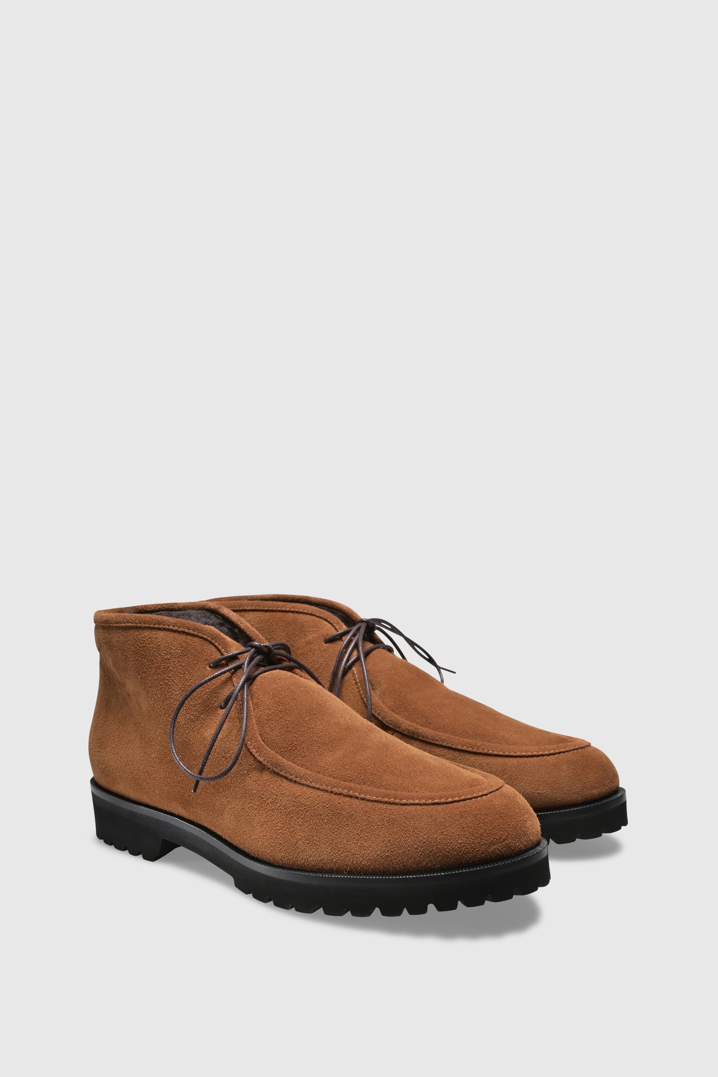 Ankle boots 9477 Velor Caramel Shearling Chocolate