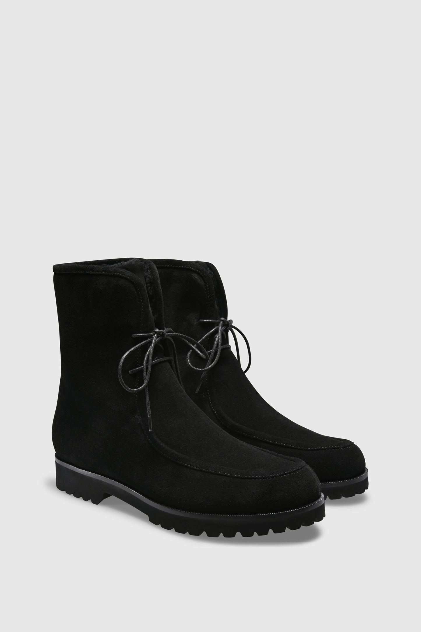 Stiefelette 9484 Velour Black Shearling Black