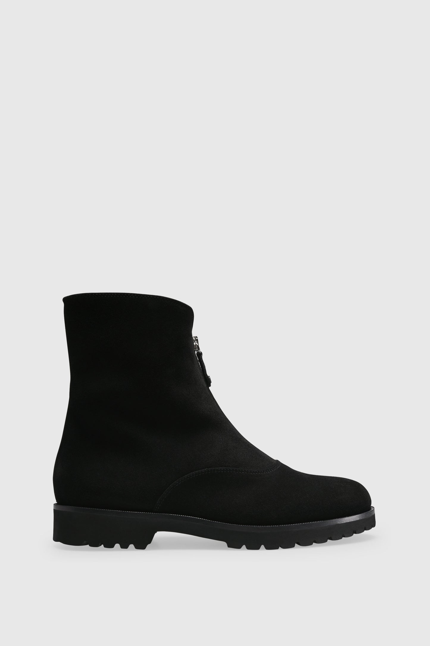 Stiefelette 9542 Velour Black Shearling Black