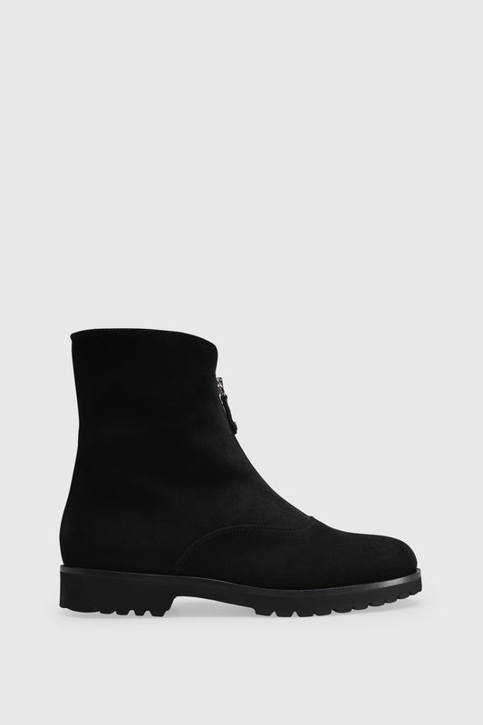Stiefelette 9542 Velour Black Shearling Black