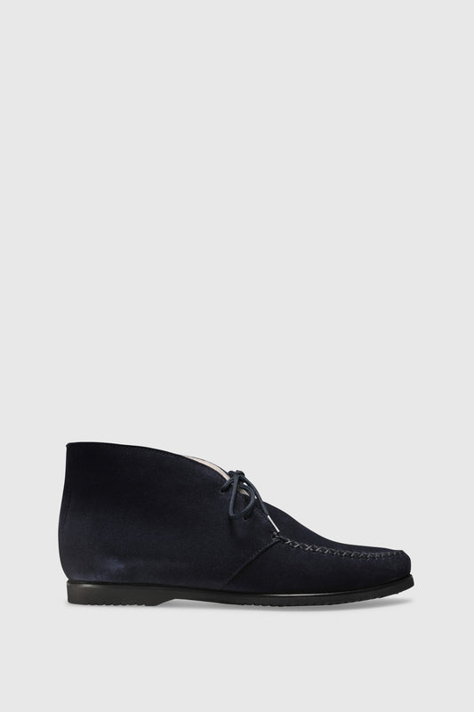 Ankle boots U96 Velor Navy Shearling Latte