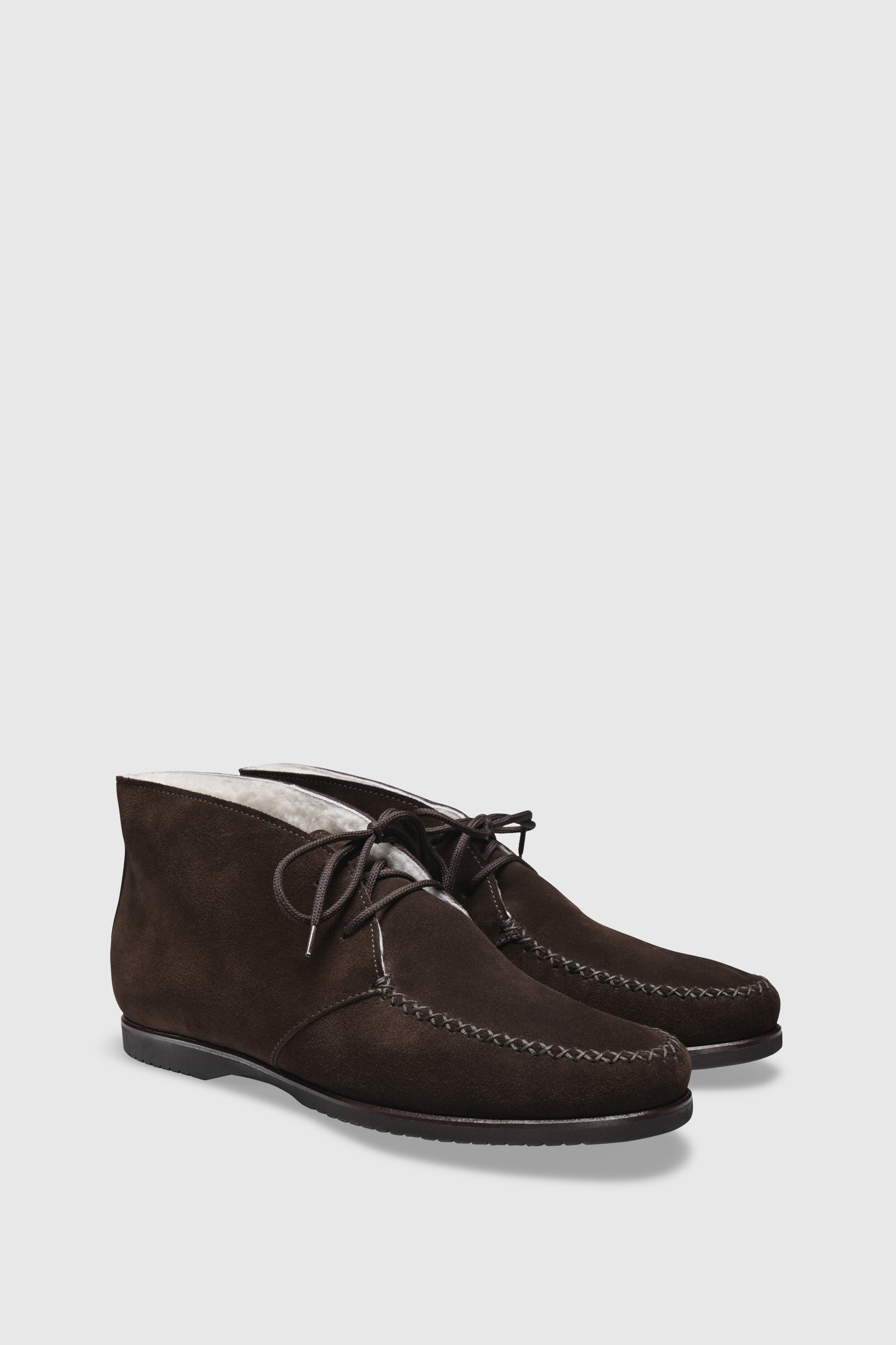 Ankle boots U96 Velor Chocolate Shearling Latte