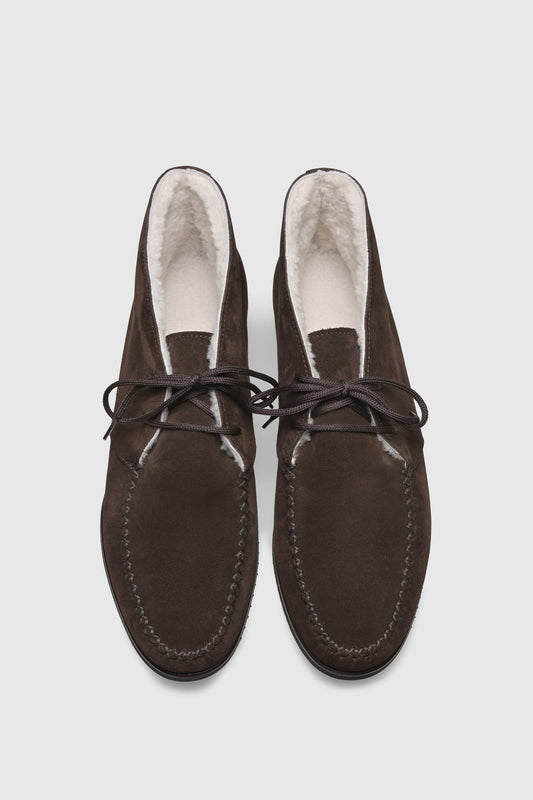 Ankle boots U96 Velor Chocolate Shearling Latte