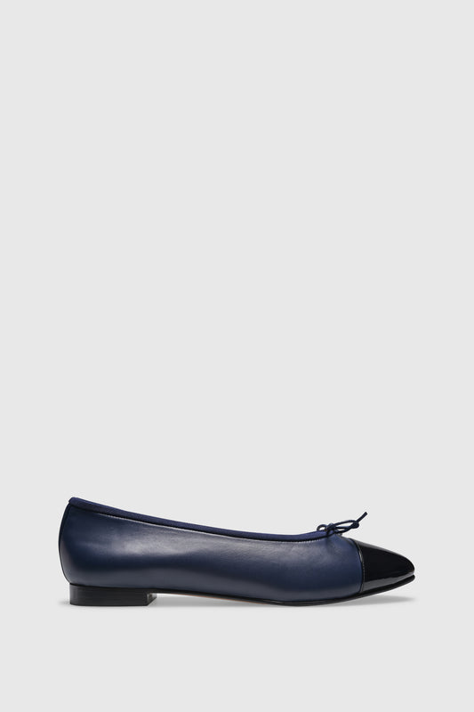 Ballerina 963 Nappa Vernice Blue Black