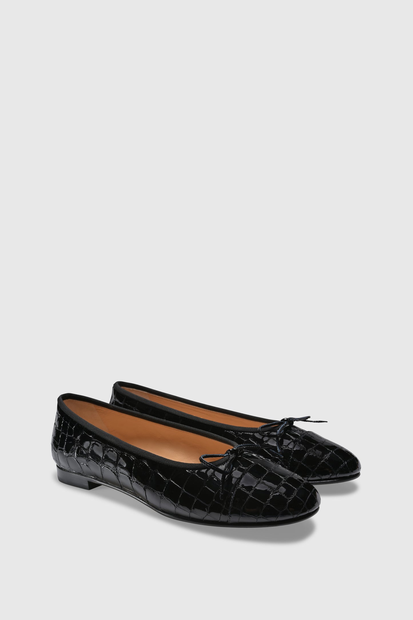 Ballerina 963 Cocco Stampato Vernice Black
