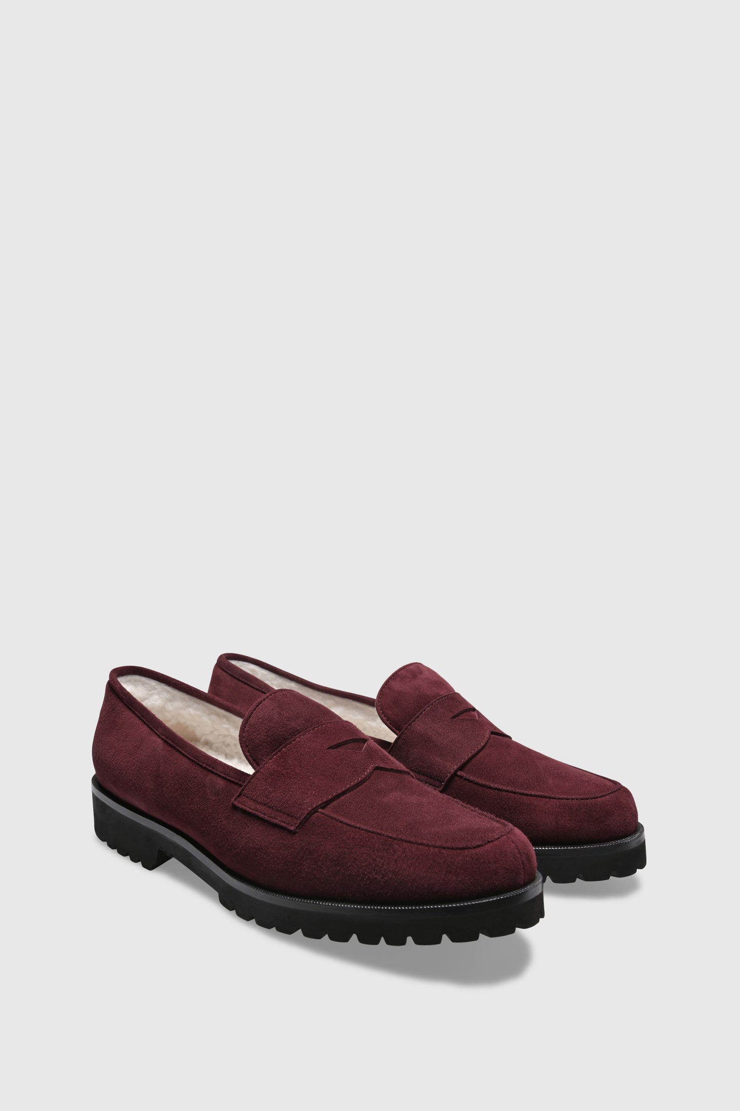 Loafer 1471 Velor Plum Shearling Latte