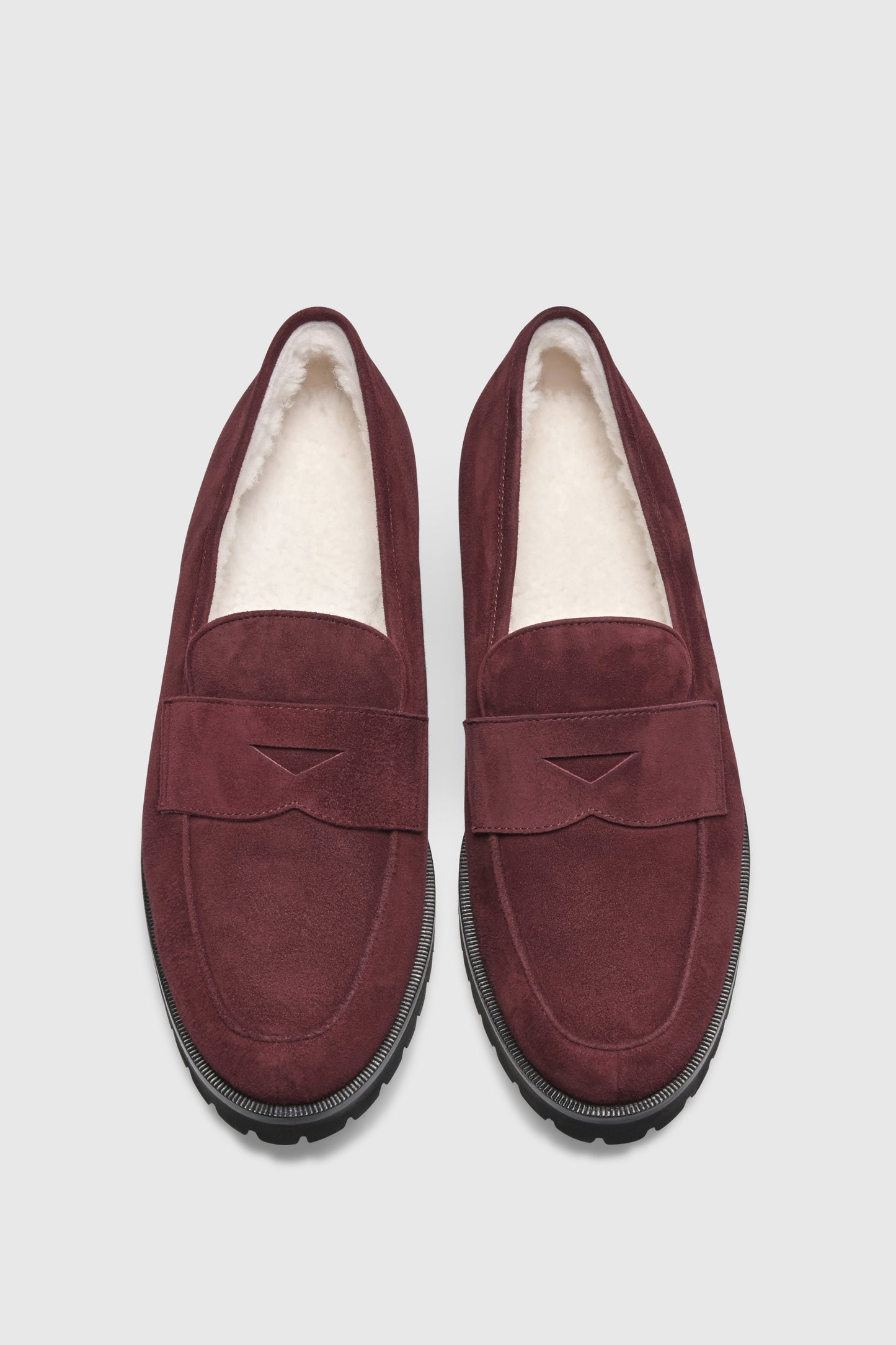 Loafer 1471 Velor Plum Shearling Latte