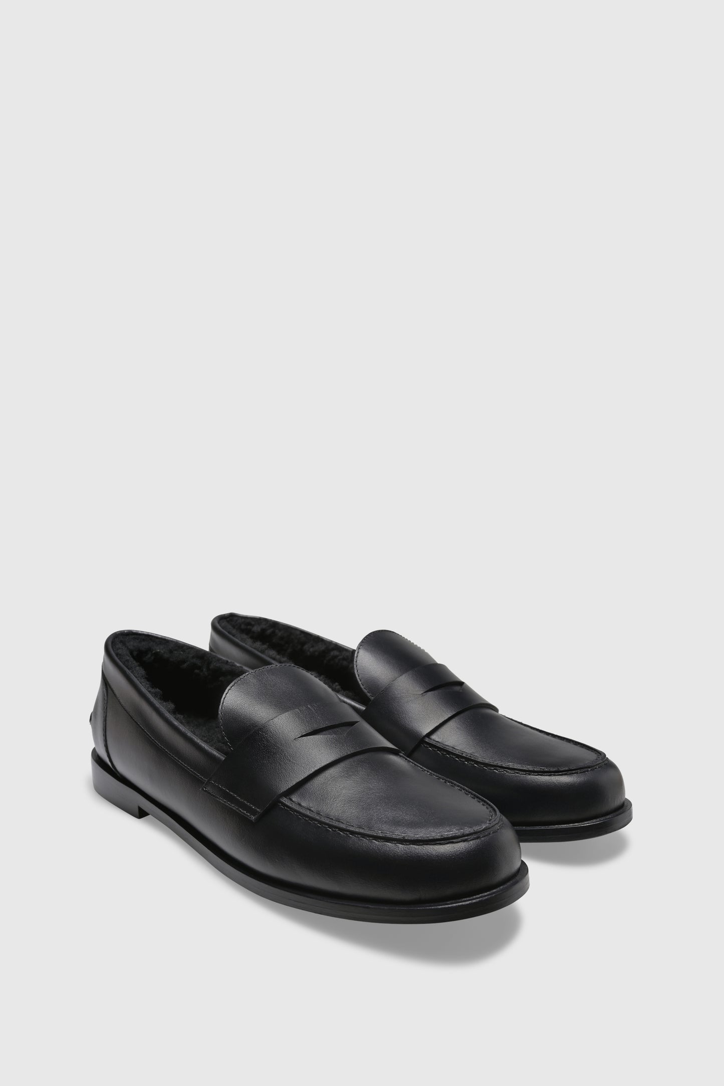 Loafers 9464 Vitello Shearling Black