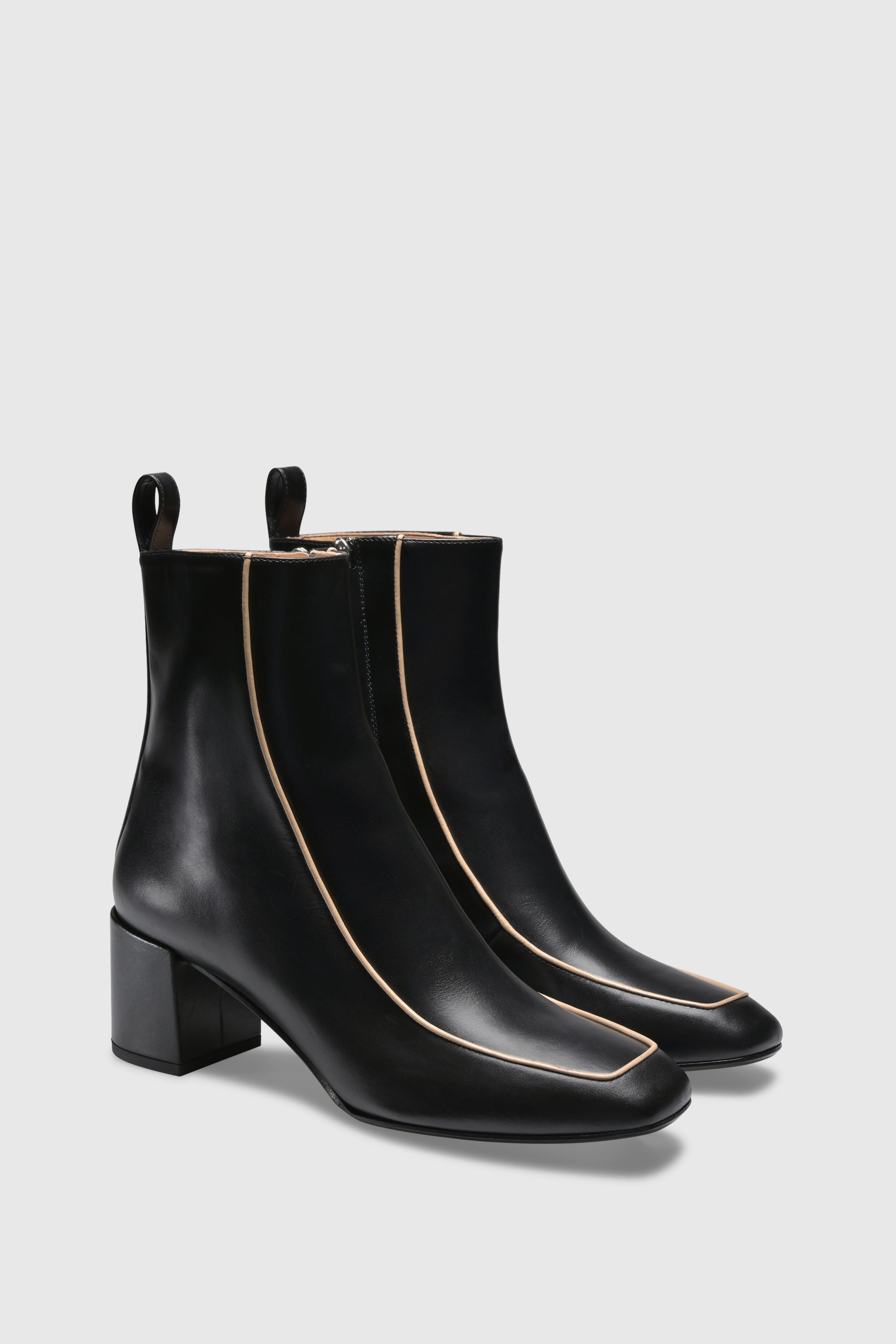 Unützer Stiefelette 9466 Vitello Black Beige - Main Image