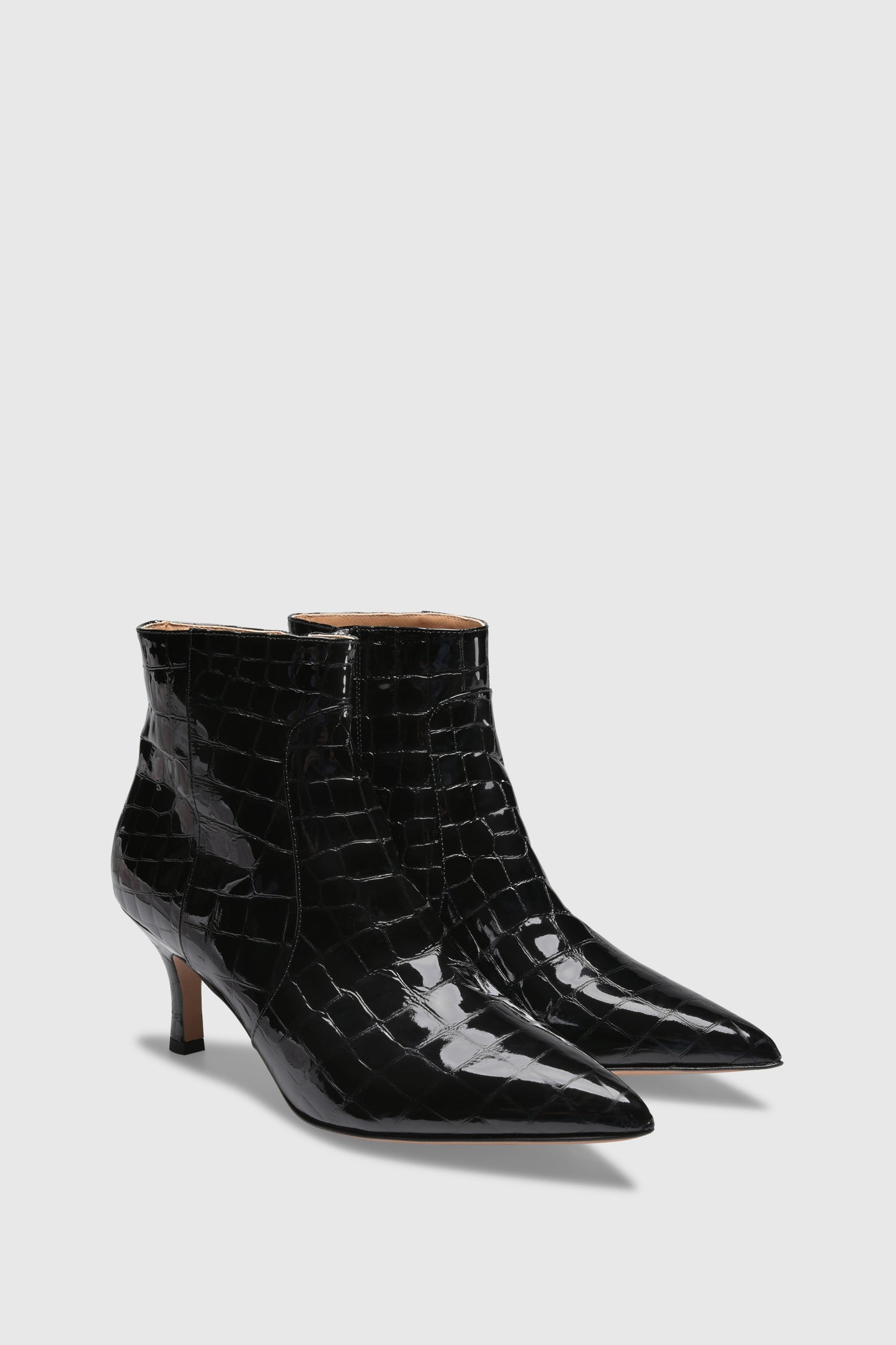 Ankle boots 9473 Cocco Stampato Vernice Black