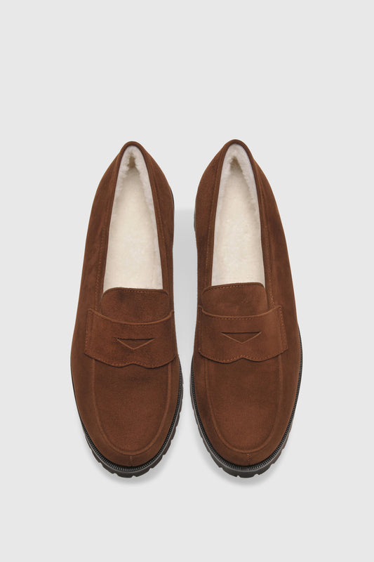 Loafer 1471 Camoscio Cognac Shearling Latte 