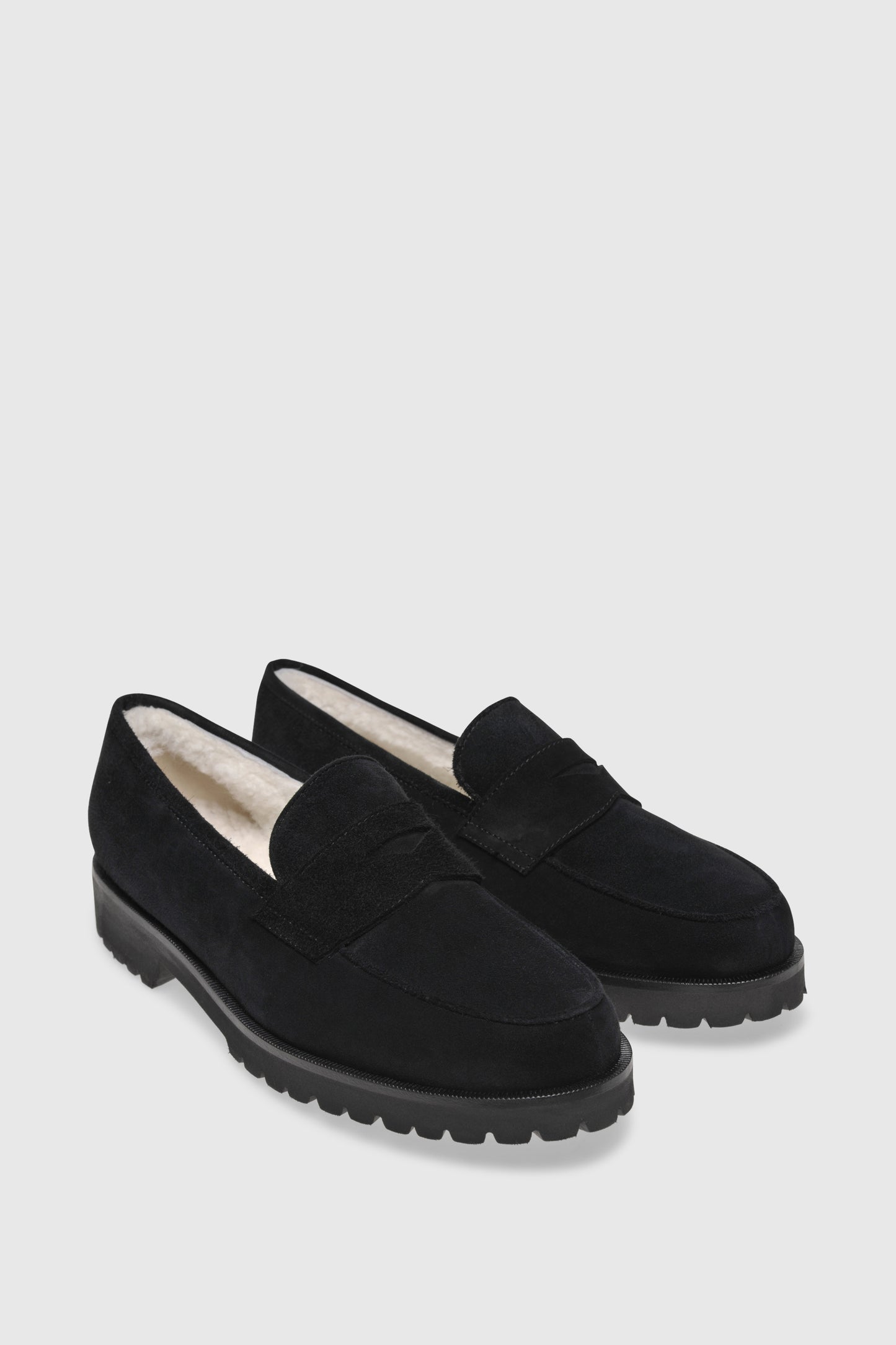 Loafer 1471 Camoscio Black Shearling Latte 