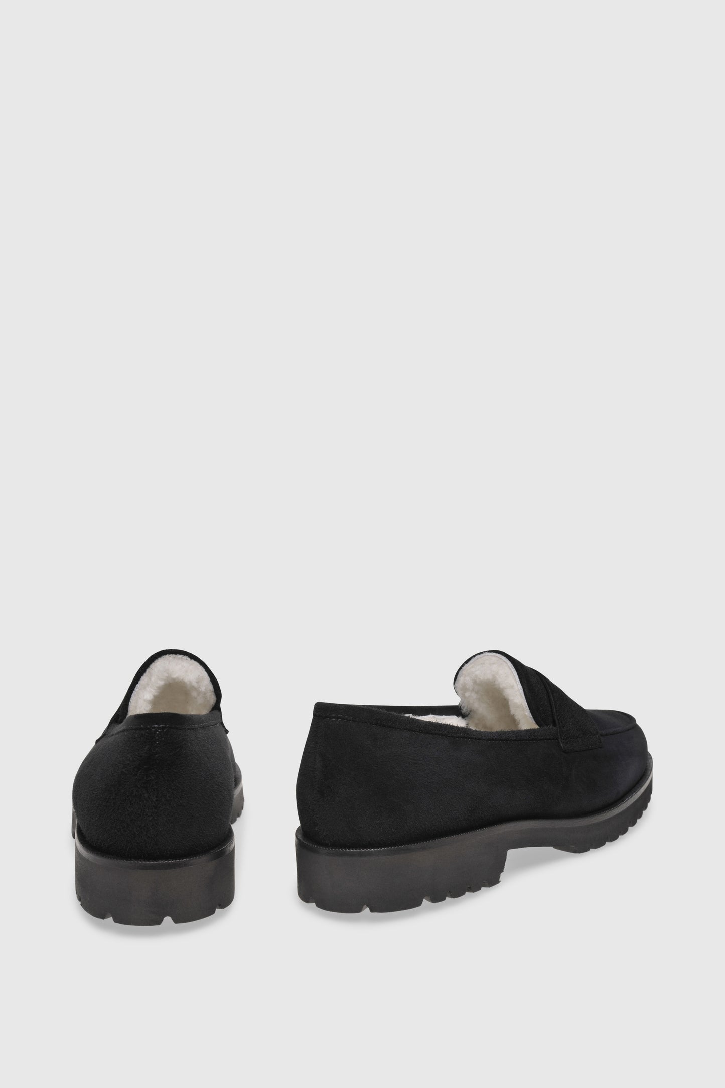 Loafer 1471 Camoscio Black Shearling Latte 