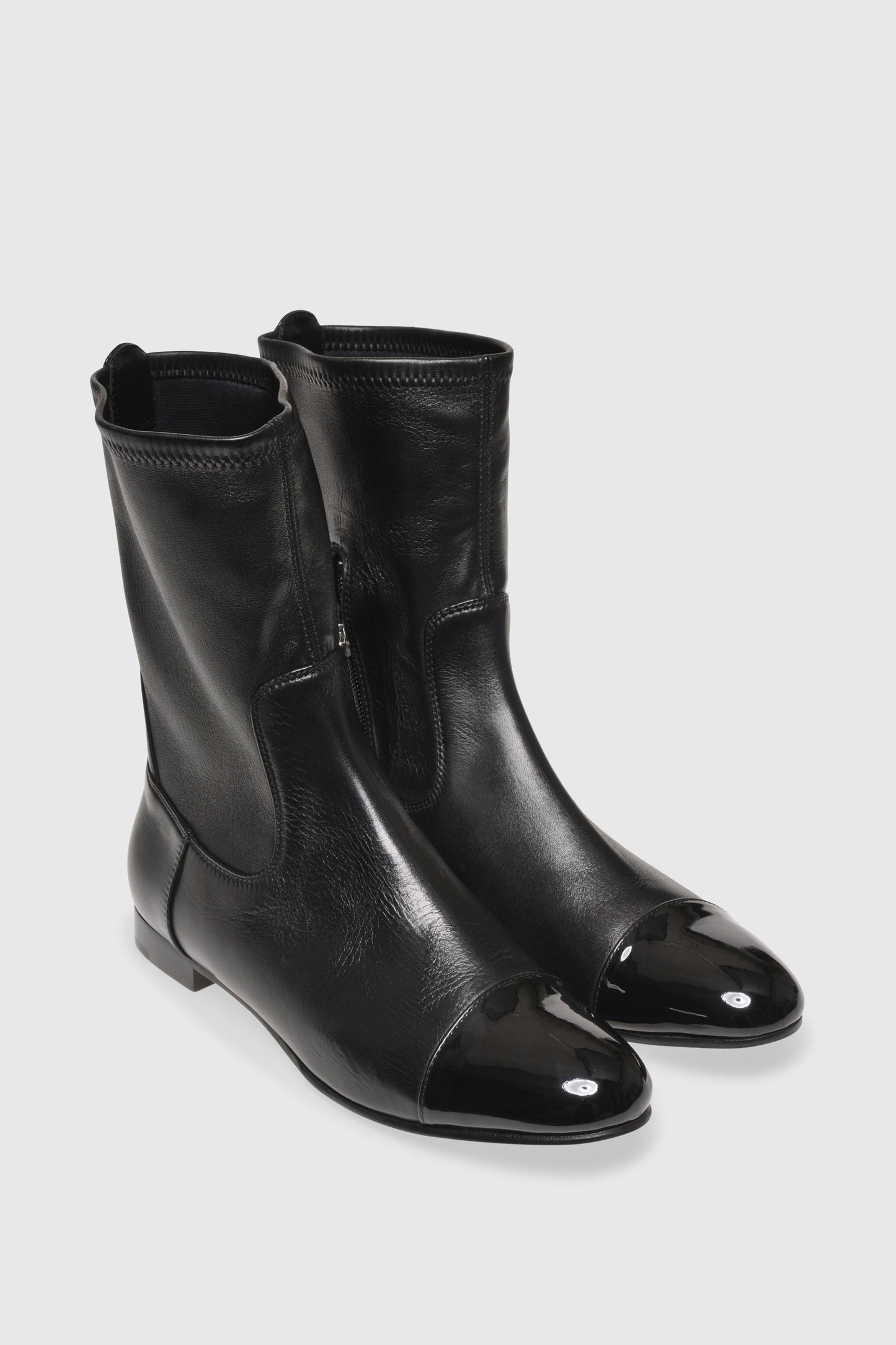 Ankle boots 7336 Nappa Stretch Vernice Black