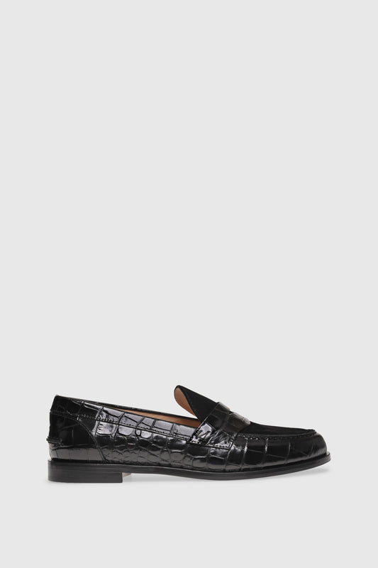 Loafer 9250 Cocco Stampato Velor Black