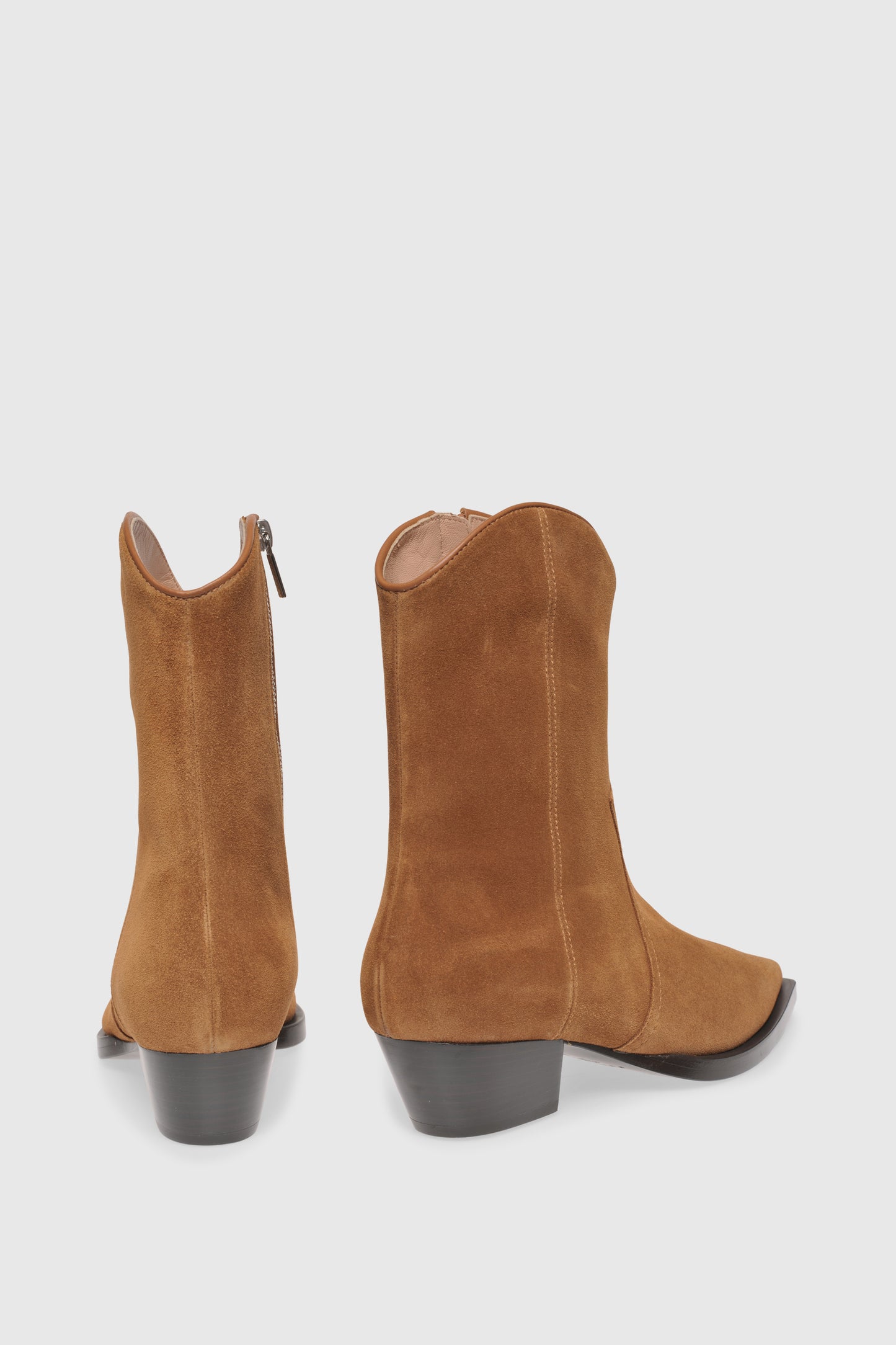 Western ankle boots 9256 velor cognac