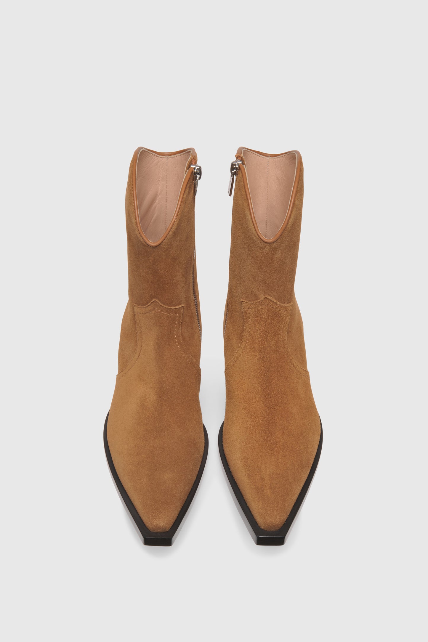 Western ankle boots 9256 velor cognac