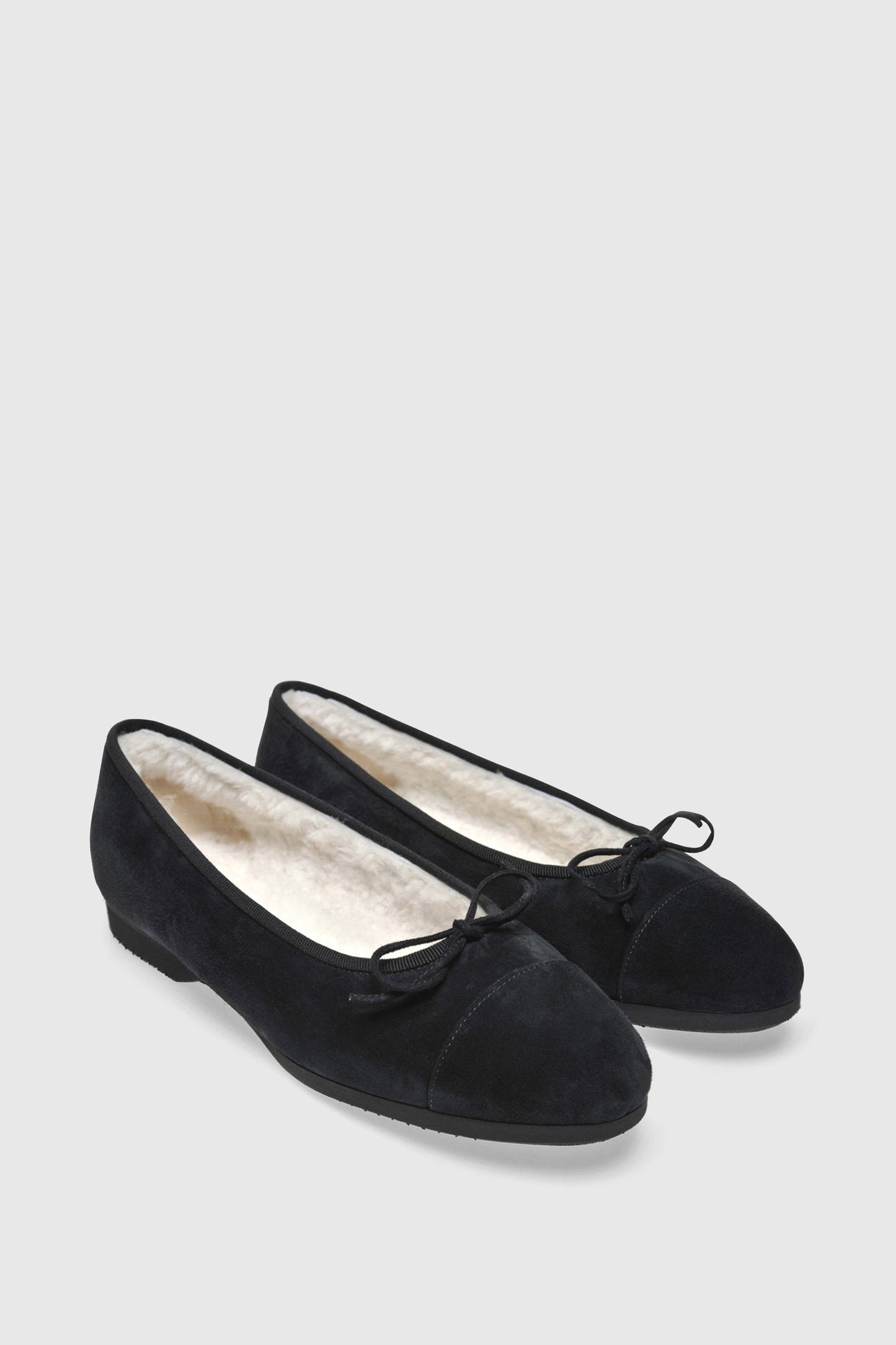 Ballerina 6114 Camoscio Black Shearling Latte