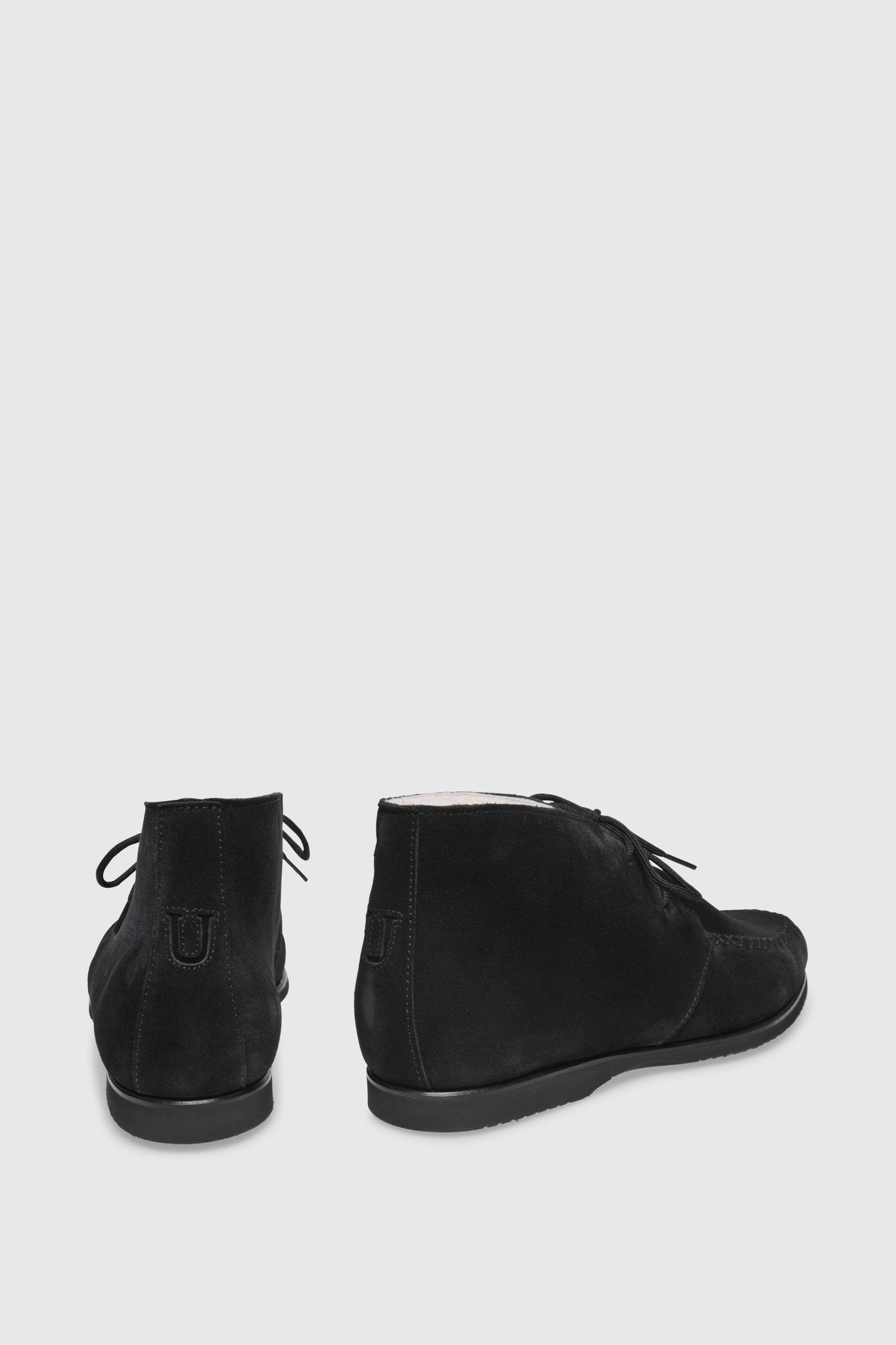 Ankle boots U96 Velor Black Shearling Latte