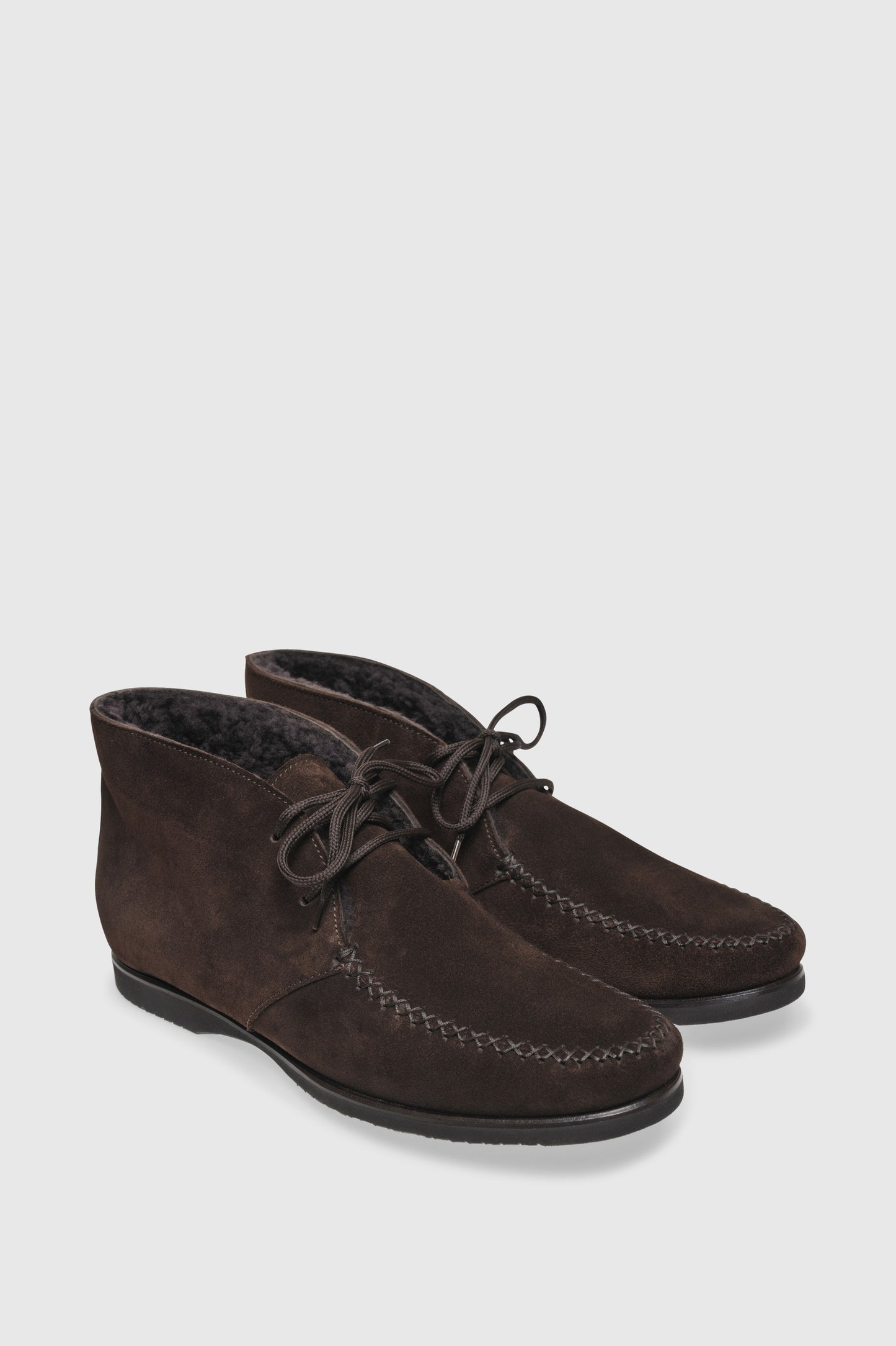Ankle boots U96 Velor Dark Brown Shearling Dark Brown